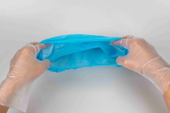 MDR CE Anti Bacterial Disposable Medical Doctor Cap With Elastic Rubber At Back