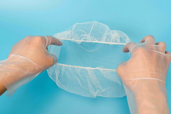 Breathable Disposable Nylon Hairnet For Free Size Workwear Nylon Cap