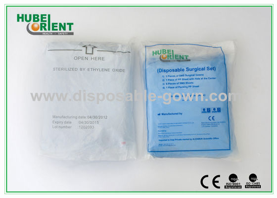 No Excitant Surgical PP Disposable Isolation Gowns With Knitted Wrist