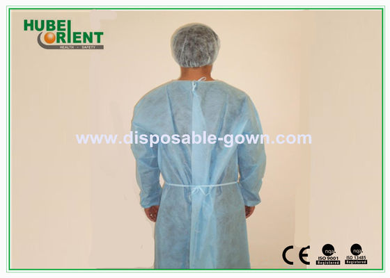 35g/m2 Flexible Elastic Wrist Disposable SMS Isolation Gown