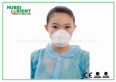 White / Blue PP disposable Dust Mask Single Headband , Eco friendly