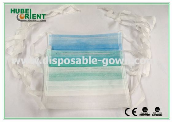 Single Use Non Irritating Medical Tie On Face Mask 9*18cm