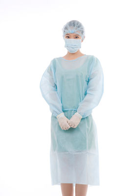 Polypropylene SMS Disposable Isolation Gown With Long Sleeves