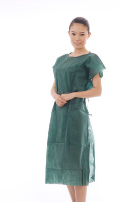 Breathable No Sleeve Disposable Nonwoven Patient Gown For Medical Use