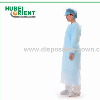 Anti Bacterial CPE Disposable Gowns With Thumb Cuffs