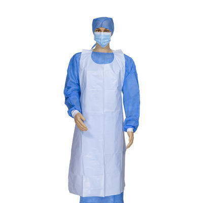 OEM Oil Prevention Single Use Sleeveless PE Apron 28''x42'' 28''x46''