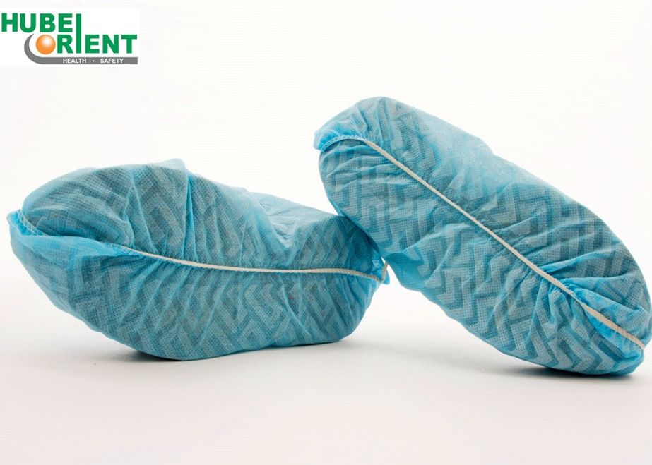 Disposable Polypropylene Nonwoven Shoe Covers With Non Slip Stripes