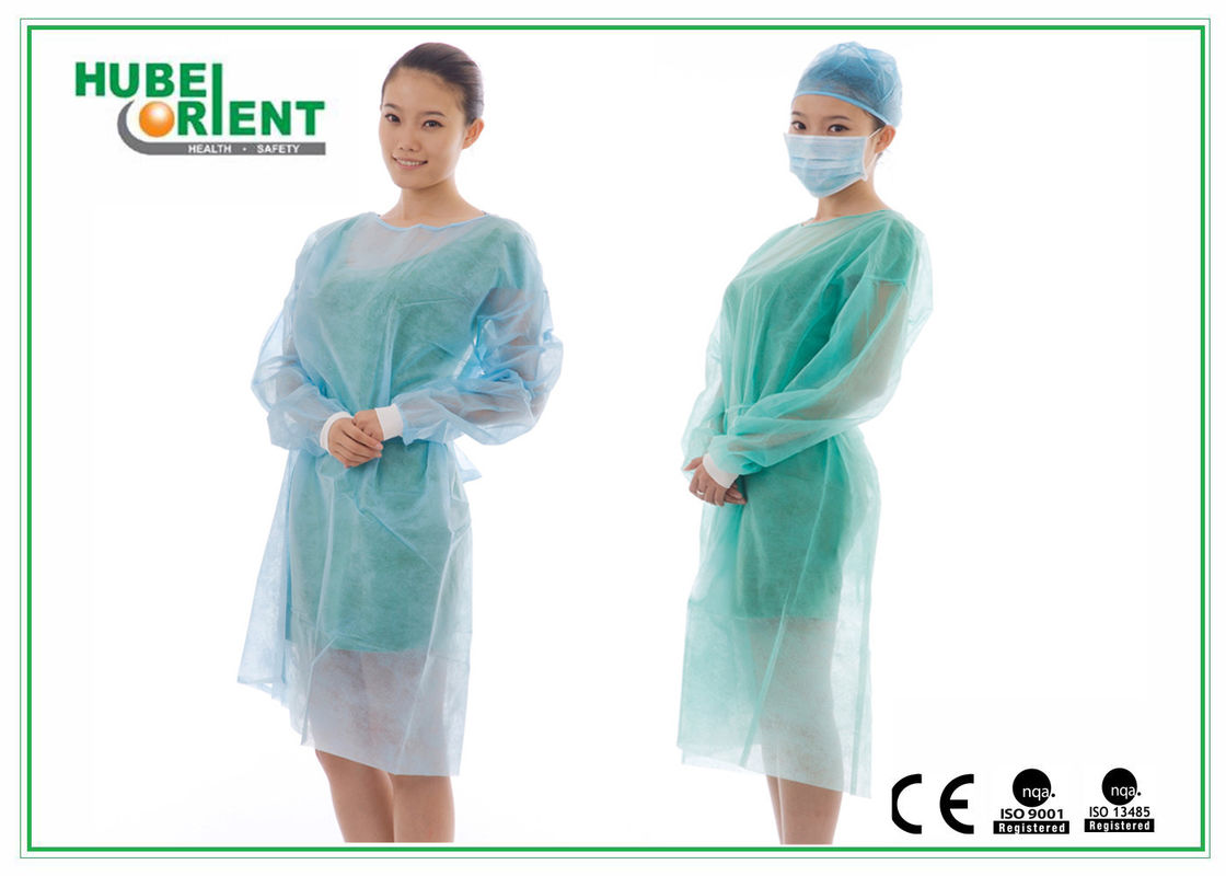 Disposable Nonwoven SMS Medical Isolation Gown With Long Sleeves