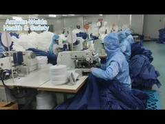 Tipe 5 / 6 Hooded MP / SMS Coverall sekali pakai untuk laboratorium / bengkel