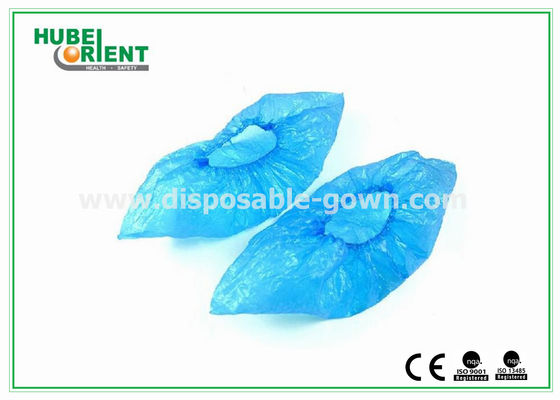 Blue Laboratory Medical Shoe Covers , Disposable Colorful CPE Shoe Cover