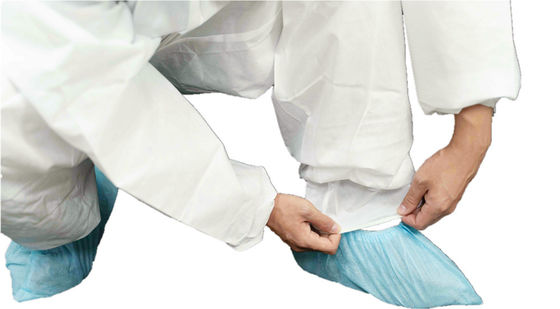 High Breathability Type5/6 Anti Static SMS Coverall With 2 Pcs Hood Elasticated Wrist