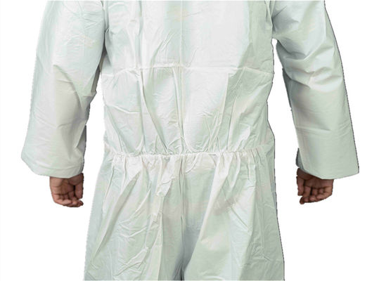 PPE Clothing Type 5/6 Breathable Disposable Microporous Film Coverall With Hood