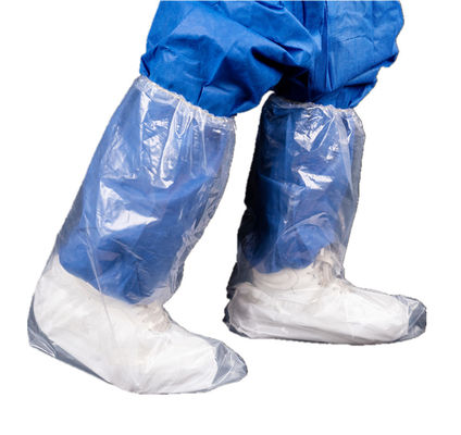 Disposable Use PE Boot Cover , Waterproof Plastic Overshoes For Sanitary
