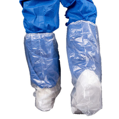 Disposable Use PE Boot Cover , Waterproof Plastic Overshoes For Sanitary