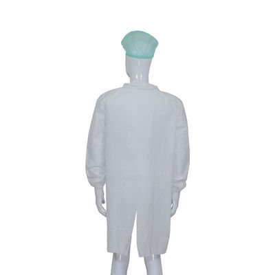 Non Woven Fabric / SMS / Tyvek Disposable Lab Coats For Industrial
