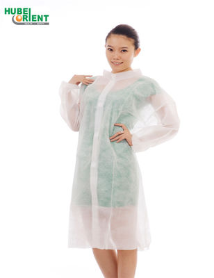Disposable Medical White Nonwoven Lab Coat PP/SMS/MP/Tyvek Lab Coat