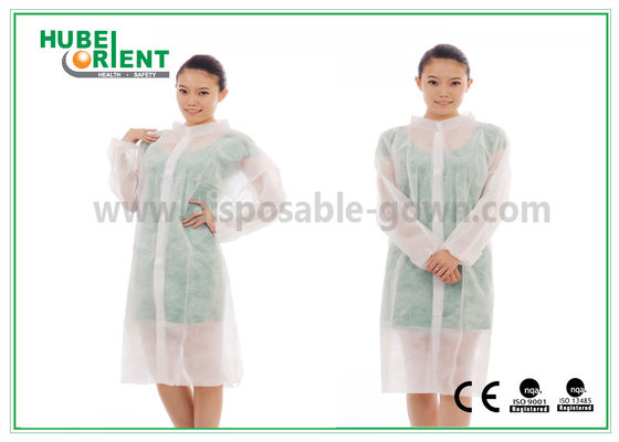 Disposable Medical White Nonwoven Lab Coat PP/SMS/MP/Tyvek Lab Coat
