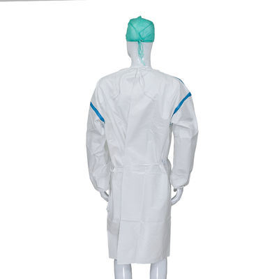 Certificated CE MDR Disposable Waterproof Medical  PP+PE Isolation Gown With Elastic Or Knitted Wrist