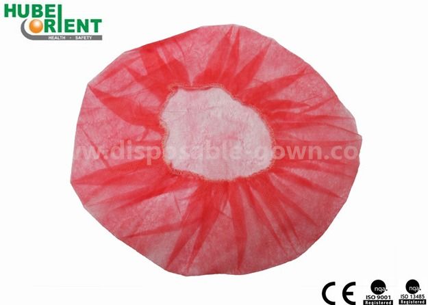 Single Elastic Polypropylene Non Woven Bouffant Cap With Waterproof Function