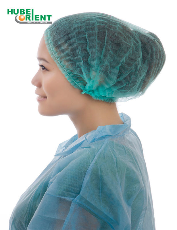 Single Use 25g/m2 Polypropylene Non Woven Mob Cap For Doctor