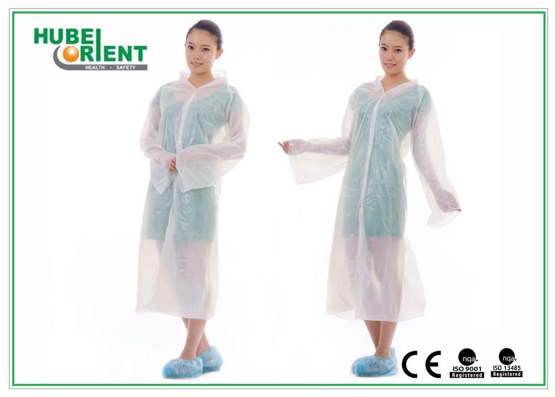Disposable PE Nonwoven Visitor Gown Disposable Waterproof Lab Coat Lab Gown